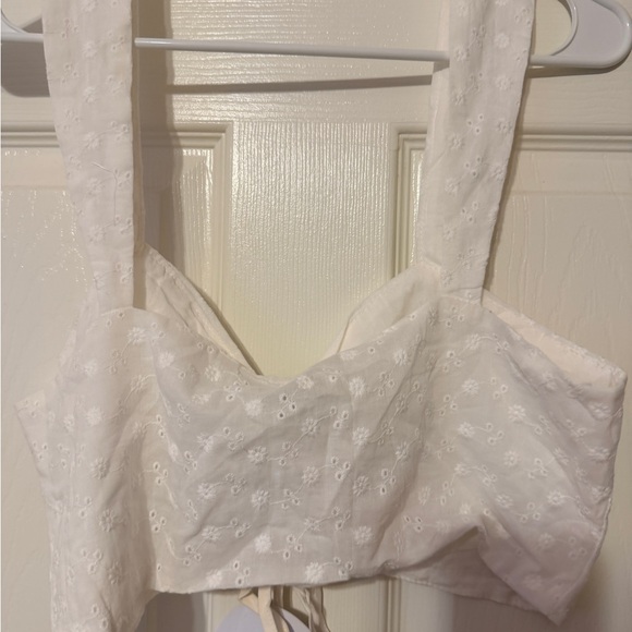 Princess Polly White Floral Print Crop Top - Picture 7 of 7